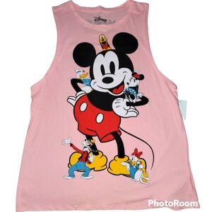 Disney NWT "Mickey and Friends" Sleeveless Tank - Pink 604